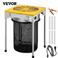 VEVOR Automatic Bud Trimmer, 18" Electric Trimmer, Stainless Steel Leaf Bud Automatic Hydroponic with High-Speed Blade Trim, Three Speed Strong Durable Bud Trimmer Leaves Fall into Included Bag