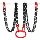 Chain Sling 5/16" X 10' Engine Lift Chain G80 Alloy Steel Engine Chain Hoist Lifts 3 Ton with 4 Leg Grab Hooks and Adjuster