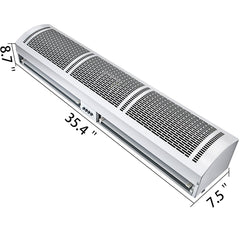 Vevor 900mm Overhead Door Electric Air Curtain w/Limit Switch 3 Speeds Commercial