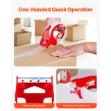 Packing Tape 6 Rolls 65 Yards Clear Shipping Tape with Dispenser 2.7 Mil