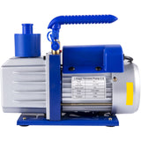 Vacuum Pump 4.8CFM 1/3HP Air Vacuum Pump HVAC A/C Air Refrigerant Rotary Vane Vacuum Pump Single Stage 4 Valve AC Manifold Gauge Set (4.8CFM1/3HP)