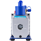 Vacuum Pump 4.8CFM 1/3HP Air Vacuum Pump HVAC A/C Air Refrigerant Rotary Vane Vacuum Pump Single Stage 4 Valve AC Manifold Gauge Set (4.8CFM1/3HP)