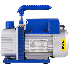 Vevor 4CFM 1/4HP Rotary Vane Vacuum Pump + R134AManifold Gauge Tester Charging +Hose