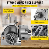 BS-0 Dividing Head 5 Inch, Precision Dividing Head Set with 5" 3-jaw Chuck & Tailstock Dividing Plates for Milling Machine