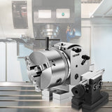 BS-0 Dividing Head 5 Inch, Precision Dividing Head Set with 5" 3-jaw Chuck & Tailstock Dividing Plates for Milling Machine
