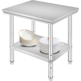 Commercial Worktable & Workstation 24 x 30 x 32 Inch Stainless Steel Work Table Heavy Duty Commercial Food Prep Work Table for Home, Kitchen, Restaurant Metal Prep Table with Adjustable Feet