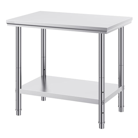 910x610mm Stainless Steel Kitchen Bench Commercial Work Food Prep Table