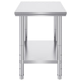 910x610mm Stainless Steel Kitchen Bench Commercial Work Food Prep Table