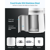 6L Water Distiller Home Countertop Purifier Machine 900W Plastic Container