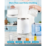 6L Water Distiller Home Countertop Purifier Machine 900W Plastic Container