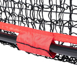 7x7 ft Baseball Softball Practice Net, Portable Baseball Training Net for Hitting Catching Pitching, Backstop Equipment with Bow Frame, Carry Bag, Strike Zone, 12 Balls, Tee, and Ball Collector