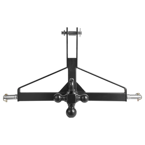 3 Point Trailer Hitch with 2 in Receiver, 3pt Quick Hitch Attachment, Heavy Duty Tractor Tow Drawbar Adapter, Compatible with Kubota, Mahindra, Ford, Yanmar, John Deere, Massey Ferguson