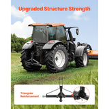 3 Point Trailer Hitch with 2 in Receiver, 3pt Quick Hitch Attachment, Heavy Duty Tractor Tow Drawbar Adapter, Compatible with Kubota, Mahindra, Ford, Yanmar, John Deere, Massey Ferguson