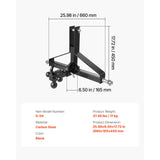 3 Point Trailer Hitch with 2 in Receiver, 3pt Quick Hitch Attachment, Heavy Duty Tractor Tow Drawbar Adapter, Compatible with Kubota, Mahindra, Ford, Yanmar, John Deere, Massey Ferguson