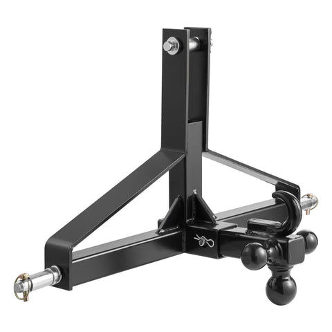 3 Point Trailer Hitch with 2 in Receiver, 3pt Quick Hitch Attachment, Heavy Duty Tractor Tow Drawbar Adapter, Compatible with Kubota, Mahindra, Ford, Yanmar, John Deere, Massey Ferguson