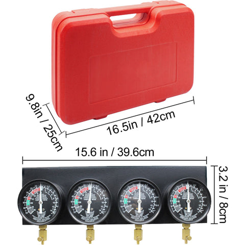 Fuel Vacuum Carburetor Synchronize Tool Kit Fuel Vacuum Carburetor Synchronizer carb sync Gauge Set with Rubber Hose