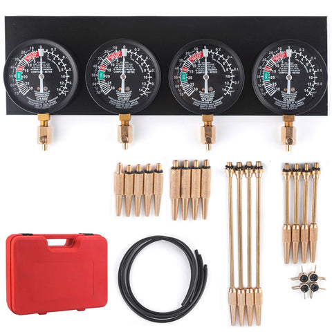 Fuel Vacuum Carburetor Synchronize Tool Kit Fuel Vacuum Carburetor Synchronizer carb sync Gauge Set with Rubber Hose