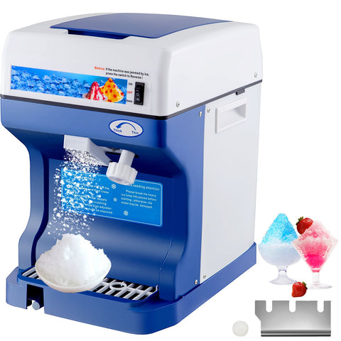 Ice Shaver 265LBS/Hour Snow Cone Frozen Ice Shaving Slushie Dessert Maker Stainless Steel Food Grade for Kitchen Home Bars