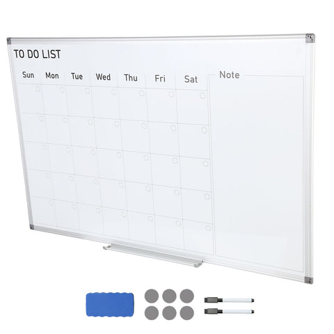 Magnetic Whiteboard Dry Erase Board 36" x 24" Wall Mounted for Office