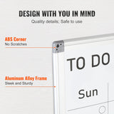 Magnetic Whiteboard Dry Erase Board 36" x 24" Wall Mounted for Office