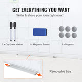 Magnetic Whiteboard Dry Erase Board 36" x 24" Wall Mounted for Office