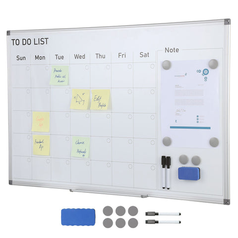 Magnetic Whiteboard Dry Erase Board 36" x 24" Wall Mounted for Office