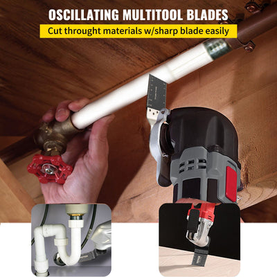 100PCS Oscillating Saw Blades, Quick Release Multitool Blades Kit, HCS Tool Blades for Wood Plastic, Compatible with Dewalt Dremel Fein Worx Bosch Makita Milwaukee