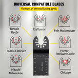 100PCS Oscillating Saw Blades, Quick Release Multitool Blades Kit, HCS Tool Blades for Wood Plastic, Compatible with Dewalt Dremel Fein Worx Bosch Makita Milwaukee