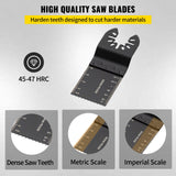 100PCS Oscillating Saw Blades, Quick Release Multitool Blades Kit, HCS Tool Blades for Wood Plastic, Compatible with Dewalt Dremel Fein Worx Bosch Makita Milwaukee