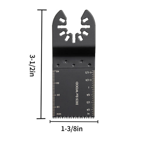100PCS Oscillating Saw Blades, Quick Release Multitool Blades Kit, HCS Tool Blades for Wood Plastic, Compatible with Dewalt Dremel Fein Worx Bosch Makita Milwaukee