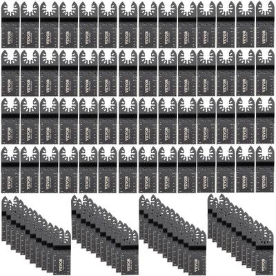 100PCS Oscillating Saw Blades, Quick Release Multitool Blades Kit, HCS Tool Blades for Wood Plastic, Compatible with Dewalt Dremel Fein Worx Bosch Makita Milwaukee