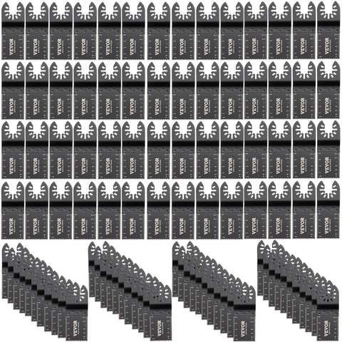 100PCS Oscillating Saw Blades, Quick Release Multitool Blades Kit, HCS Tool Blades for Wood Plastic, Compatible with Dewalt Dremel Fein Worx Bosch Makita Milwaukee