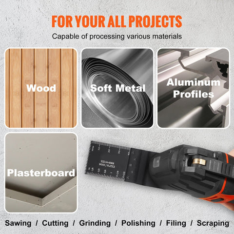 50PCS Oscillating Saw Blades, Universal Quick Release Oscillating Saw Blades, Multitool Tool Blades for Wood Plastic Aluminum, Fit Dewalt Bosch Milwaukee Hitachi Chicago Craftsman