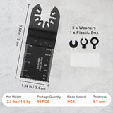 50PCS Oscillating Saw Blades, Universal Quick Release Oscillating Saw Blades, Multitool Tool Blades for Wood Plastic Aluminum, Fit Dewalt Bosch Milwaukee Hitachi Chicago Craftsman