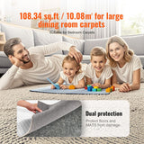 Rug Pad Gripper 9' x 12' Protective Carpet Pad 0.47" Thick for All Floors