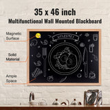 35"x46" Rustic Wood Framed Chalkboard Wall Hanging Magnetic Wedding Sign