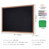 35"x46" Rustic Wood Framed Chalkboard Wall Hanging Magnetic Wedding Sign