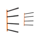 Wall Kayak Storage Rack, 4-Capacity Wall Mounted Kayak Holders for Kayak Canoe Paddle Board, Kayak Storage Hooks with Adjustable Padded Arms, 181.6 KG Load Kayak Hanger for Indoor Outdoor Garage
