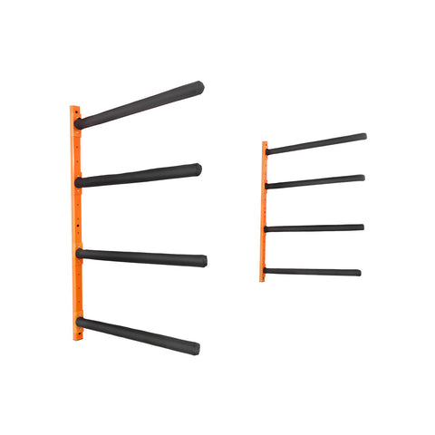 Wall Kayak Storage Rack, 4-Capacity Wall Mounted Kayak Holders for Kayak Canoe Paddle Board, Kayak Storage Hooks with Adjustable Padded Arms, 181.6 KG Load Kayak Hanger for Indoor Outdoor Garage