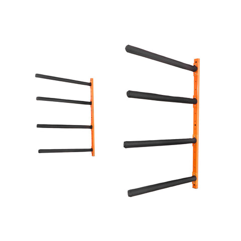 Wall Kayak Storage Rack, 4-Capacity Wall Mounted Kayak Holders for Kayak Canoe Paddle Board, Kayak Storage Hooks with Adjustable Padded Arms, 181.6 KG Load Kayak Hanger for Indoor Outdoor Garage