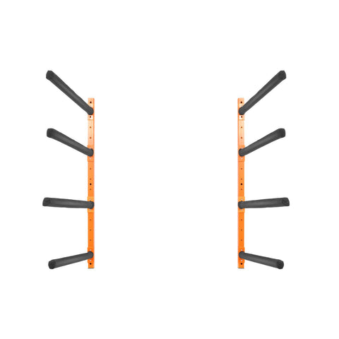Wall Kayak Storage Rack, 4-Capacity Wall Mounted Kayak Holders for Kayak Canoe Paddle Board, Kayak Storage Hooks with Adjustable Padded Arms, 181.6 KG Load Kayak Hanger for Indoor Outdoor Garage