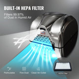 Heavy Duty Commercial Hand Dryer, 1800W Automatic High Speed Stainless Steel Warm Wind Hand Blower, 220V-240V Plug In/Hardwired Two Power Options, Compliant for Industry Business Restrooms