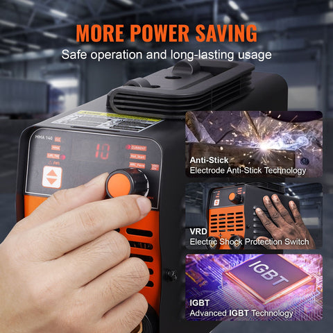 ARC Stick Welder 220V 140A Stick/Lift TIG 2-in-1 Welding Machine Hot Start