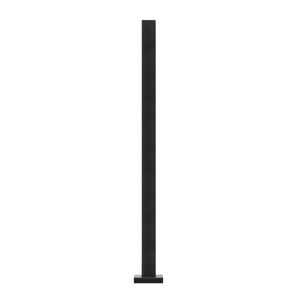 Glass Clamp 37.4" H Railing Bracket for 0.39 "-0.47 " Glass Black Black