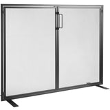 Fireplace Screen 1 Panel with Door, Sturdy Iron Mesh Fireplace Screen, 990(L) x780(H)MM Spark Guard Cover, Simple Installation, Free Standing Fire Fence Grate for Living Room Home Decor Modern