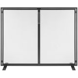 Fireplace Screen 1 Panel with Door, Sturdy Iron Mesh Fireplace Screen, 990(L) x780(H)MM Spark Guard Cover, Simple Installation, Free Standing Fire Fence Grate for Living Room Home Decor Modern