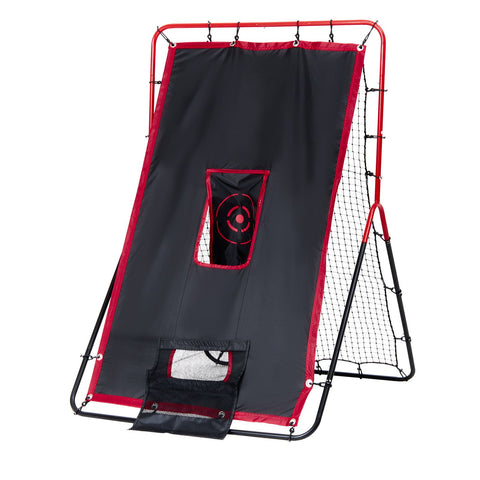 Baseball And Softball Rebounder Net 3.5x4.5 ft 2-in-1 Switch Hitter Pitch