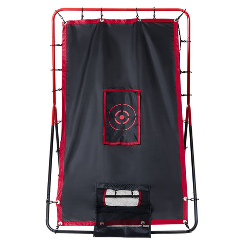 Baseball And Softball Rebounder Net 3.5x4.5 ft 2-in-1 Switch Hitter Pitch