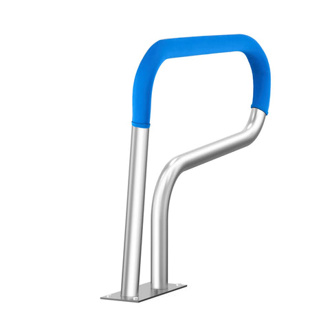 Pool Handrail, 32 x 23 inch Pool Railing, Stainless Steel with Base Plate for Indoor/Outdoor Pools,Swimming Pool Safety Railing for Decks,Rust-Proof Grab Bar w/ Grip Cover&Accessories for Spas