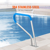 Pool Handrail 39 x 32 inch Stainless Steel with Base Plate for Spas